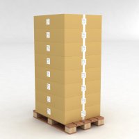 1 palle med 256 Plastlda med etiketthllare L: 40 x B: 11.7 x H: 9 cm