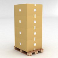 1 palle med 96 Plastlda med etiketthllare L: 40 x B: 23.5 x H: 14 cm