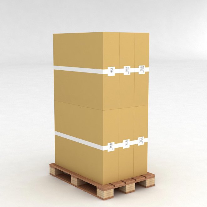 1 palle med 192 Sorteringslda med etiketthllare: L: 50 x B: 11.7 x H: 9 cm