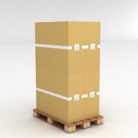 1 palle med 64 Sorteringslda med etiketthllare: L: 50 x B: 23.5 x H: 14 cm