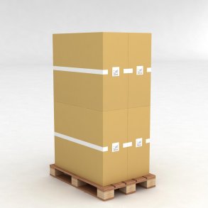 1 palle med 64 Sorteringslda med etiketthllare: L: 50 x B: 23.5 x H: 14 cm