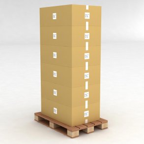 1 Palette mit 144 Regalboxen mit Etikettenhalter