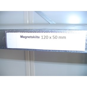 Magnetskylt till hyllfrkant