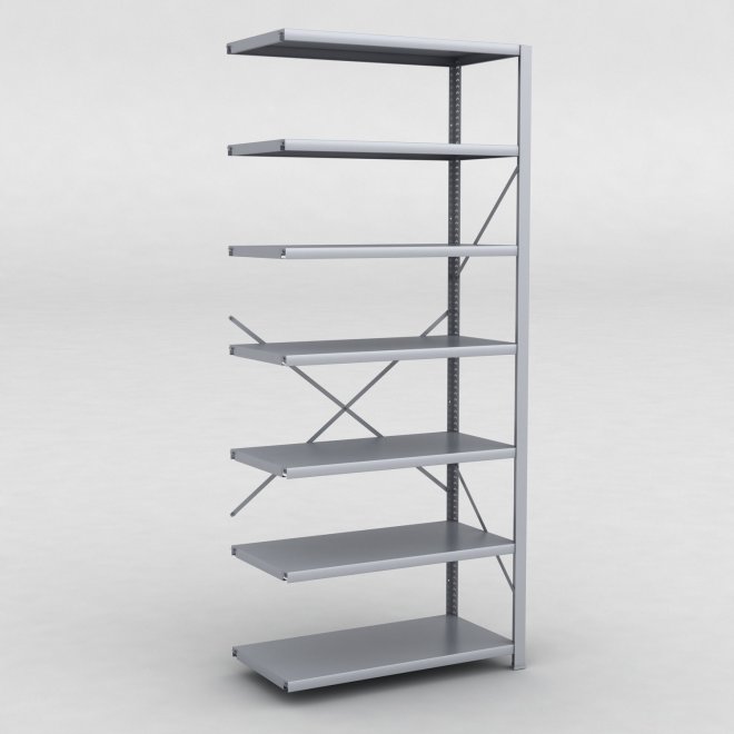 Stlhylla tillbyggnadsdel H: 240 x L: 100 x D: 50 cm