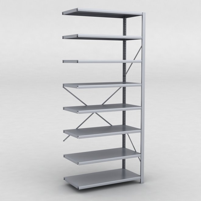 Stlhylla tillbyggnadsdel H: 240 x L: 100 x D: 50 cm