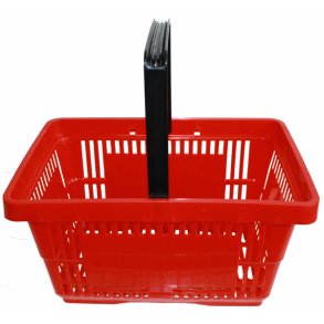 Indkbskurv i rd plast