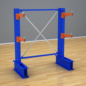 Schweres Kragarmregal 1 Feld mit 2 Ebenen