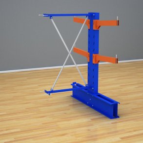 Schweres Kragarmregal zweiseitig-Anbaufeld mit 2 Ebenen