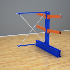 Schweres Kragarmregal zweiseitig-Anbaufeld mit 2 Ebenen