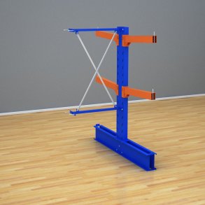 Schweres Kragarmregal zweiseitig-Anbaufeld mit 2 Ebenen