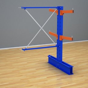 Schweres Kragarmregal zweiseitig-Anbaufeld mit 2 Ebenen