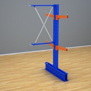 Schweres Kragarmregal zweiseitig-Anbaufeld mit 2 Ebenen