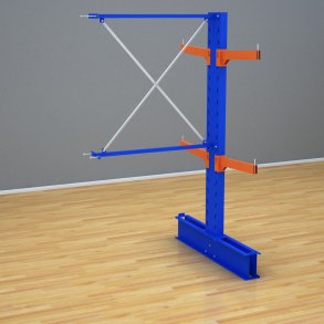 Schweres Kragarmregal zweiseitig-Anbaufeld mit 2 Ebenen