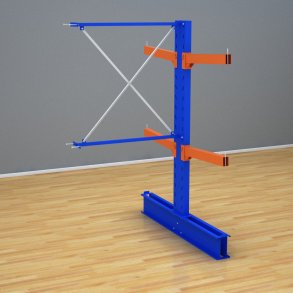 Schweres Kragarmregal zweiseitig-Anbaufeld mit 2 Ebenen