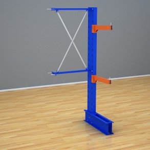 Schweres Kragarmregal einseitig-Anbaufeld mit 2 Ebenen