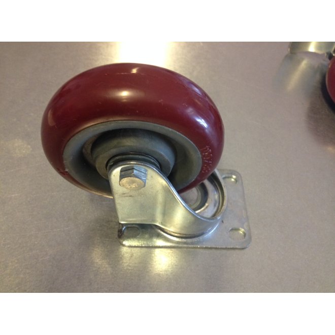 (Restverkäufe) Transportrollen Rot