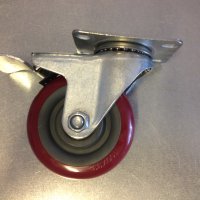 (Restverkufe) Transportrollen mit Bremse Rot