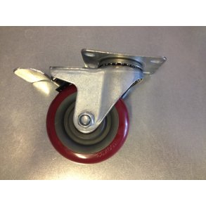 (Restverkufe) Transportrollen mit Bremse Rot