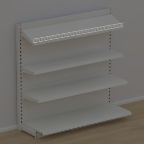 Trdfront til metalhylde