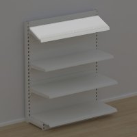 Metallfachboden fr Ladenregale inkl. Konsole