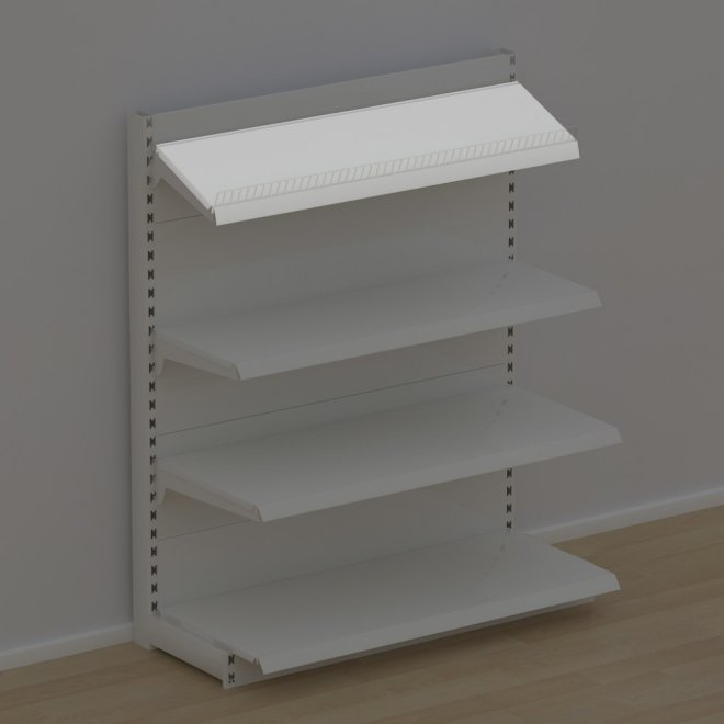 Metallfachboden fr Ladenregale inkl. Konsole