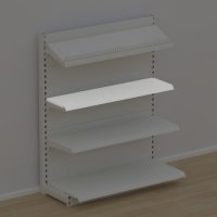 Metallfachboden fr Ladenregale inkl. Konsole