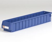 1 Karton mit 24 Regalboxen mit Etikettenhalter