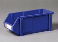 Plastlda med etiketthllare L: 45 x B: 20 x H: 18 cm