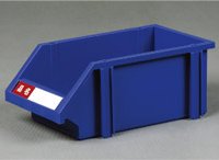 Plastlda med etiketthllare L: 31 x B: 19 x H: 13 cm