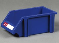 Plastlda med etiketthllare L: 35.5 x B: 20 x H: 14.5 cm