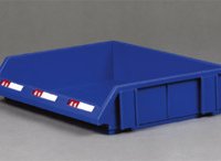 Plastlda med etiketthllare L: 38 x B: 50 x H: 12 cm