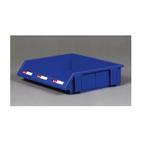 Plastlda med etiketthllare L: 38 x B: 50 x H: 12 cm