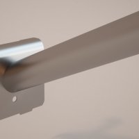 Werkzeughaken mit Röhre, gewinkelt