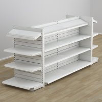 Butiksreol 4-sidet med rillepanel