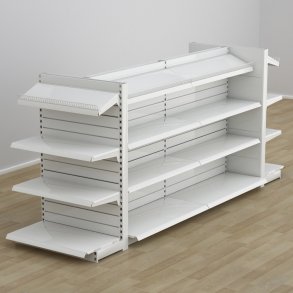 Butiksreol 4-sidet med rillepanel